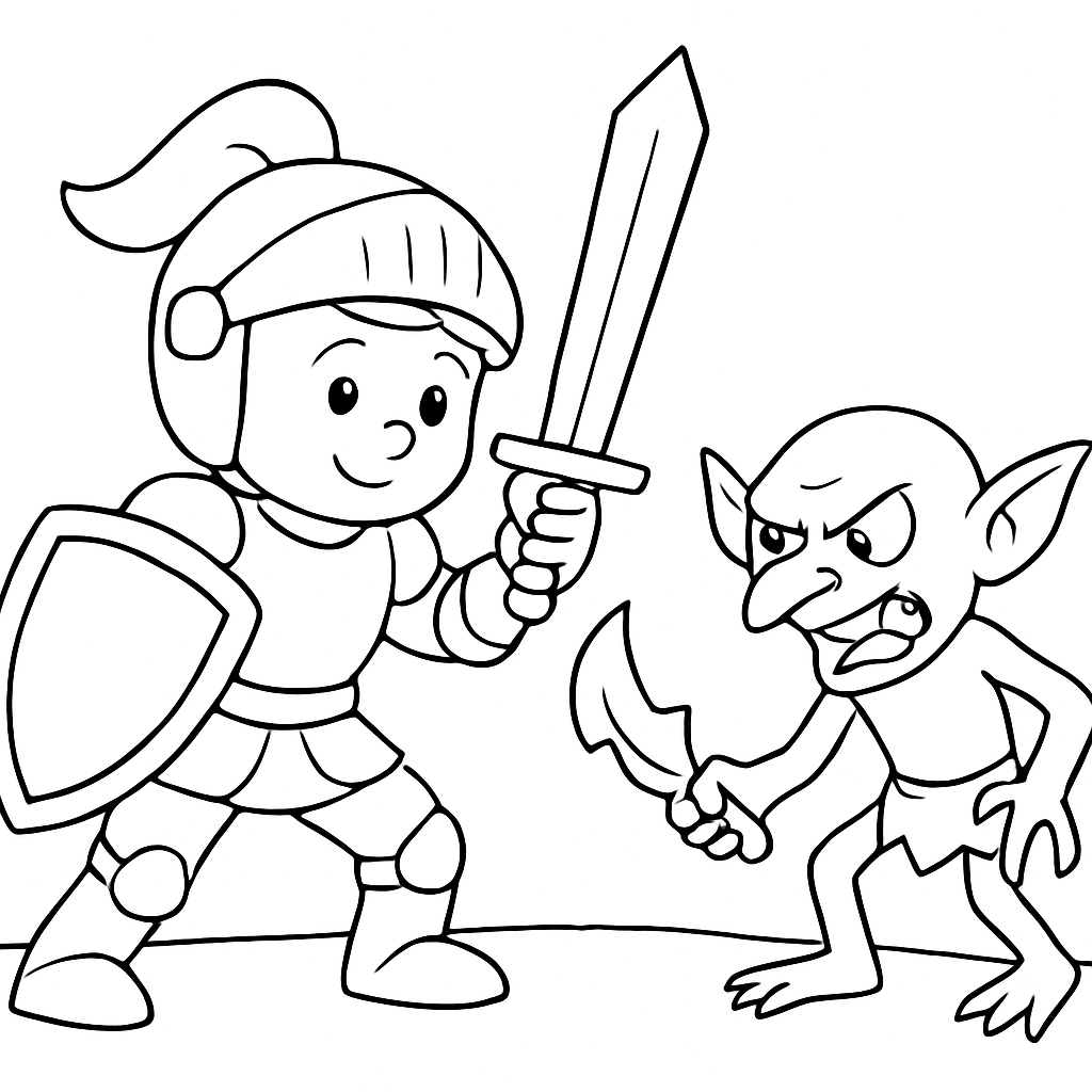 Coloring page from an adventure